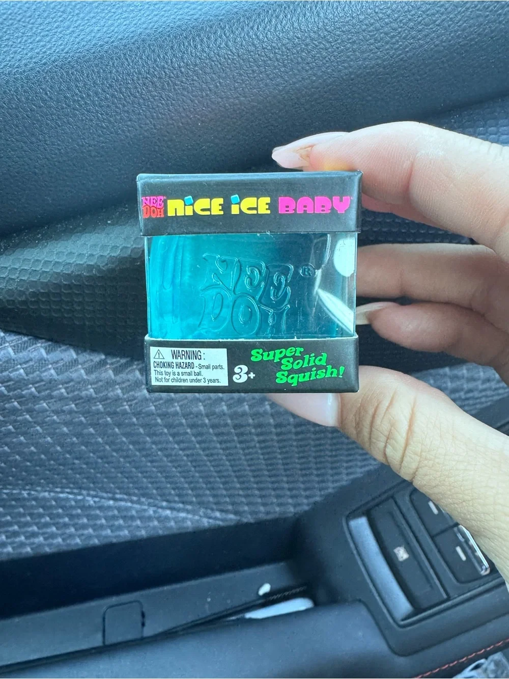 Nice Ice Baby Super Solid Squish Toy - Clear Blue